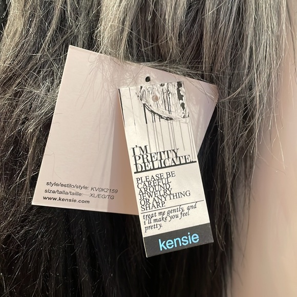 Kensie | NWT Ombré Shaggy Faux Fur Vest - size XL - Picture 8 of 8